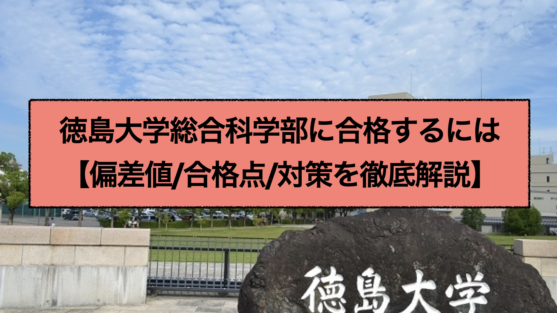 徳島大学総合科学部に合格するには【偏差値/合格点/対策を徹底解説】 愛大研 公式ブログ 徳島大学総合科学部に合格するには【偏差値/合格点/対策を徹底解説】 愛大研 公式ブログ